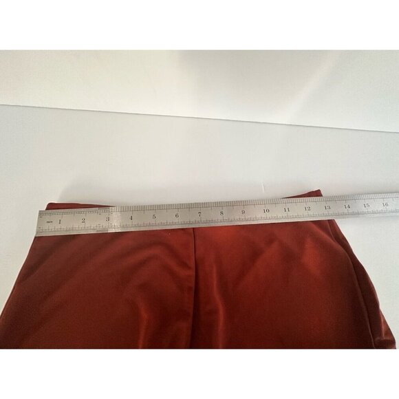 Zara Womens Knit Straight Leg Pants Size S Brown Stretch 5039 369 658 Going‎ Out - Picture 5 of 11
